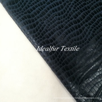 Blue Serpentine Chamois Leather Synthetic Leather